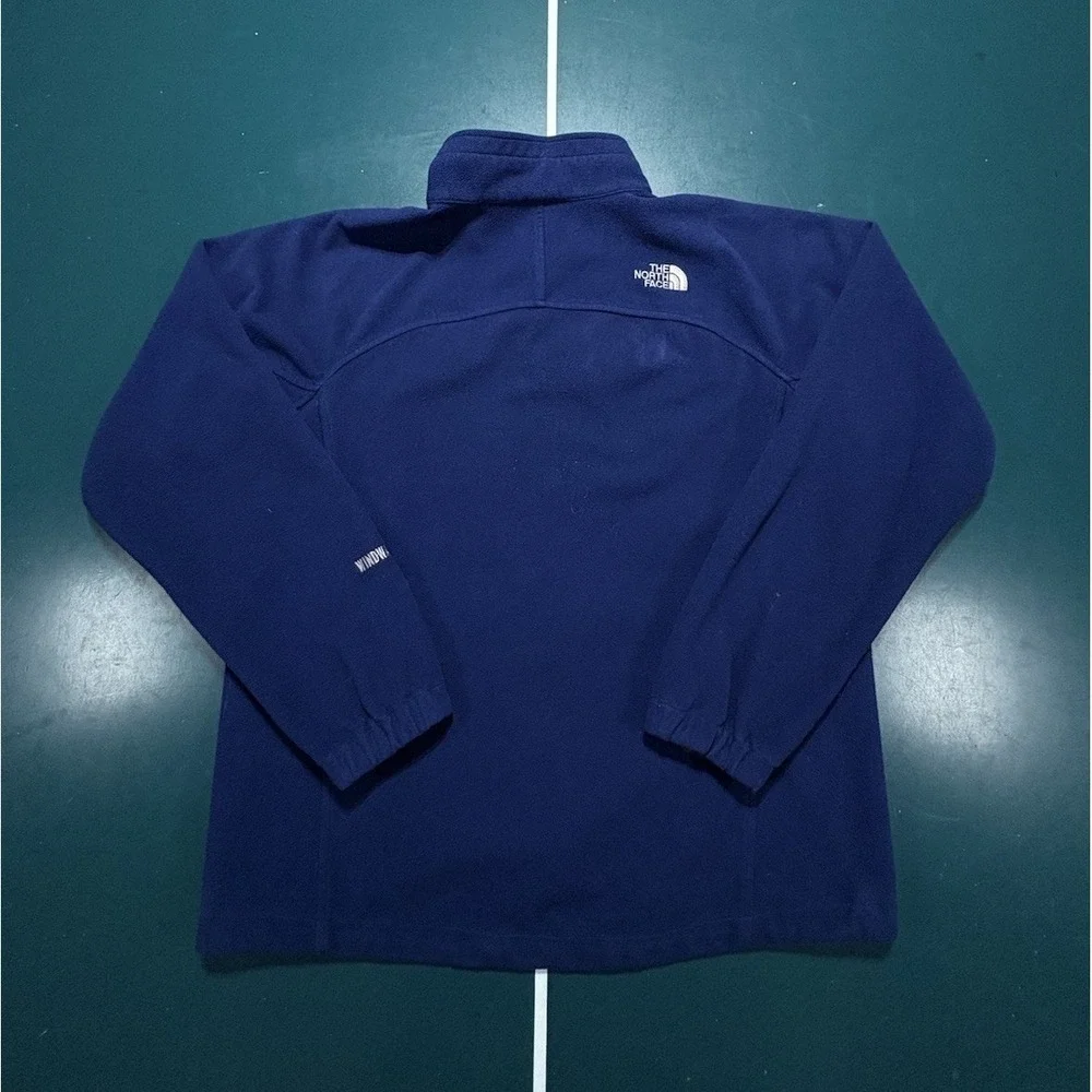 The‎ North Face Jacket Men's Medium Windwall Full Zip Fleece Lined Outdoor Blue